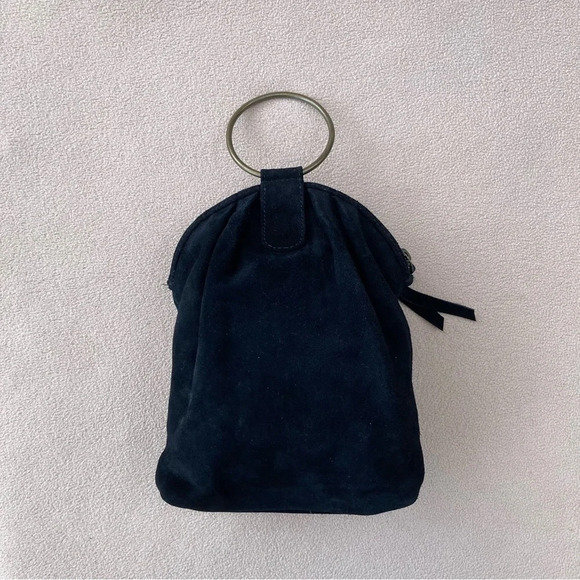 World Market Black Suede Handbag Purse Bag-Evening-Formal-Boho-Bohemian-Festival - Picture 5 of 10